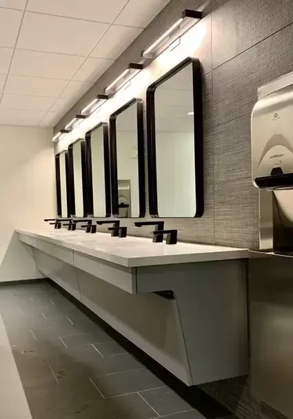 ADA compliant commercial restroom vanity and countertop